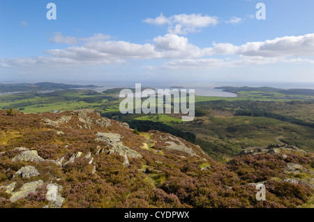 Blick vom Screel Hügel, mit Blick in Richtung Auchencairn Bay, Dumfries & Galloway, Schottland Stockfoto