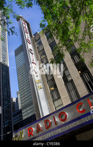 Außenseite der Radio City Music Hall, Manhattan, New York, USA Stockfoto