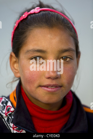 Tadschikischen Mädchen, Xinjiang Uyghur autonome Region, China Stockfoto