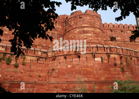 Agra Fort, auch genannt rote Fort in Agra, Indien. Dies ist ein UNESCO-Weltkulturerbe. Stockfoto