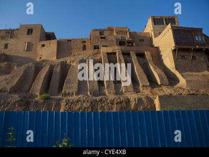 Kashgar alten Stadtwälle, Kashgar, Uigurischen Autonomen Gebiet Xinjiang, China Stockfoto