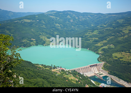 Wasserkraftwerk, Perucac Dam Stockfoto