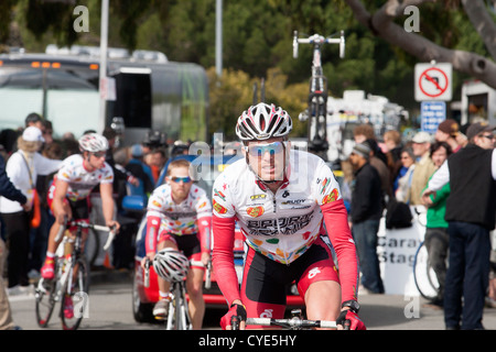 Radfahrer-Rennen an der AMGEN Tour of California. Stockfoto