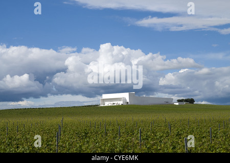 Adega Bürgermeister Weingut, von Siza Vieira entworfen. Alentejo, südlich von Portugal. Stockfoto