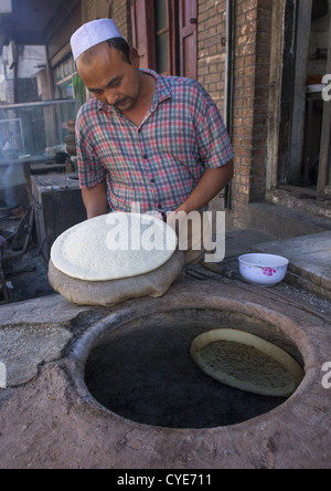 Brotbackofen im alten Stadt Kashgar, Xinjiang Uyghur autonome Region, China Stockfoto