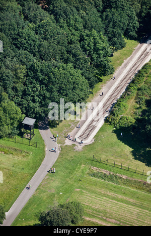 Niederlande, Westerbork, The Westerbork Durchgangslager war ein Weltkrieg Nazi-Durchgangslager. Luft. Stockfoto