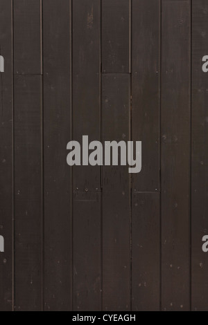 Hölzerne Verkleidungen Textur dunkel braun Nut und Feder Stockfoto