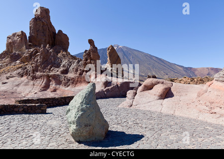 Los Roques de García im Nationalpark Las Canadas del Teide auf Teneriffa, Kanarische Inseln, Spanien, Stockfoto