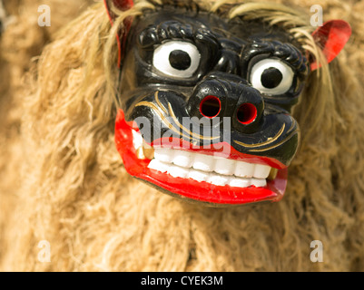 Shishi Löwen Hund Tänzerin bei Mushaama Erntefest Hateruma Insel Yaeyamas, Okinawa, Japan Stockfoto