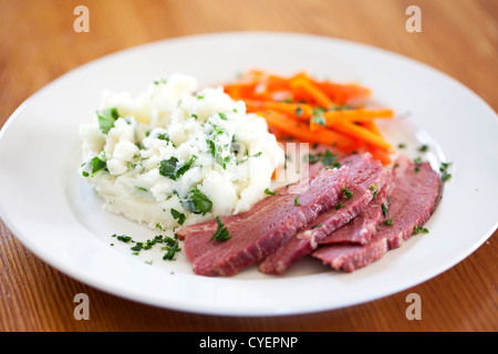 Traditionelle Cornedbeef Abendessen Stockfoto