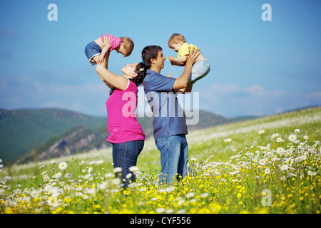 Glückliche Familie Stockfoto