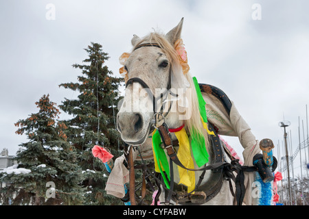 Pferd im Winter Holiday in Samara, Russland Stockfoto
