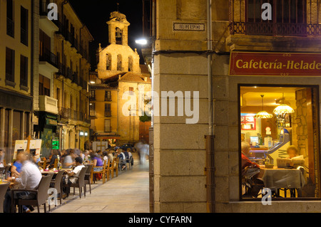 Salamanca, Rua Mayor Straße, Via De La Plata, Calle De La Rua Mayor, Kastilien-León, Spanien. Stockfoto