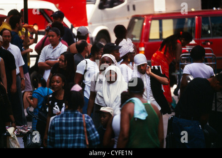 Petticoat Lane London kulturelle Vielfalt belebten Straße Stockfoto