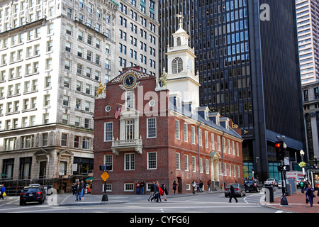 Der alte Staat Haus, Boston, Massachusetts, Amerika Stockfoto