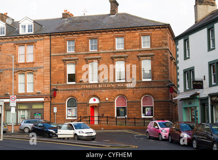 Geschäften und Gebäuden in Penrith, Cumbria Stockfoto