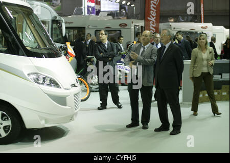 Barcelona große Xavier Trias weiht Caravaning camping Messe Stockfoto