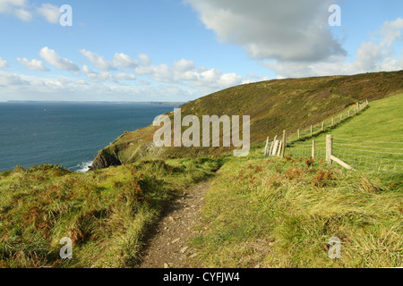 Südwestküste-Weg, Cornwall UK, zwischen Polperro und Polruan Stockfoto