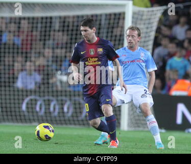 Barcelona, Spanien. 3. November 2012. Der Primera División. Bild zeigt Leo Messi in Aktion beim Spiel zwischen FC Barcelona gegen Celta de Vigo im Stadion Nou Camp. Bildnachweis: Aktion Plus Sportbilder / Alamy Live News Stockfoto