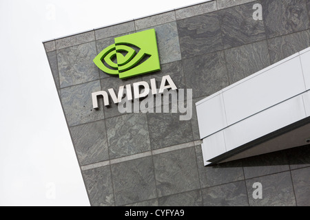Der Hauptsitz von Nvidia. Stockfoto