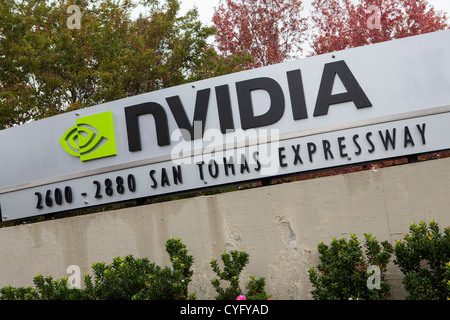 Der Hauptsitz von Nvidia. Stockfoto