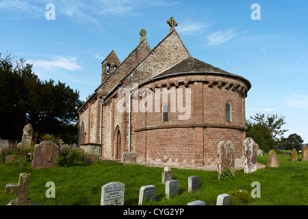 Die Kirche St. Maria und St. David, Kilpeck, Herefordshire, England, Vereinigtes Königreich Stockfoto