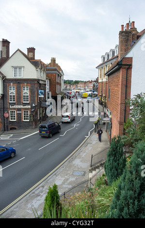 Blick auf Eingang, Marlborough High Street in Wiltshire UK Stockfoto