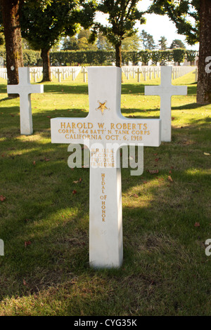 Grab von Corporal Harold Roberts Empfänger der Congressional Medal Of Honor Stockfoto