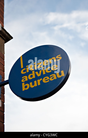 Ein Zeichen der Citizens Advice Bureau, Lincoln, UK Stockfoto