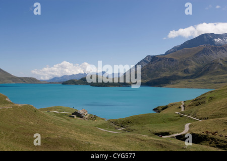 Col du Mont Cenis - Lac du Mont Cenis Stockfoto