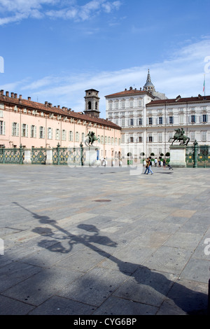 Turin: Piazza Castello / Palazzo Reale Stockfoto