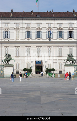 Turin: Piazza Castello / Palazzo Reale Stockfoto