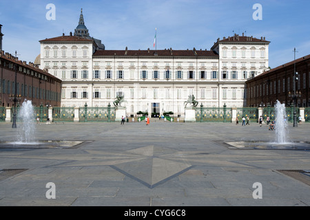 Turin: Piazza Castello / Palazzo Reale Stockfoto