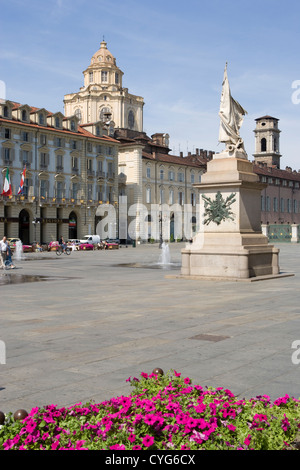 Turin: Piazza Castello / Palazzo Reale Stockfoto