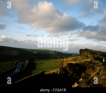 Windgather Felsen in der Nähe von Kettleshulme in der Nähe von Whaley Bridge Derbyshire England Stockfoto