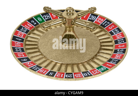 Verwendet in einem Casino Glücksspiel Roulette-Rad Stockfoto