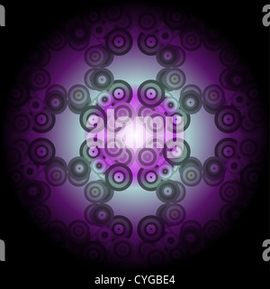 Kaleidoskop-Mandala, hergestellt aus einem Fraktal-design Stockfoto