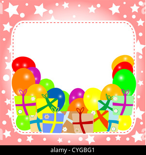 Vorlage-Rahmendesign für Weihnachten und Neujahr Karte Stockfoto