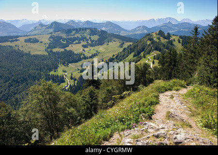 Auf einem Berg der Alpen in Österreich anzeigen Stockfoto
