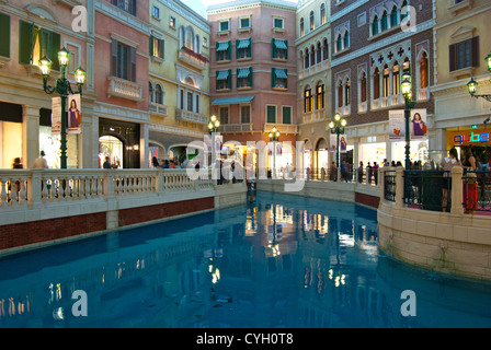 Canal San Luca, The Venetian Resort Casino und Hotel Interieur Stockfoto