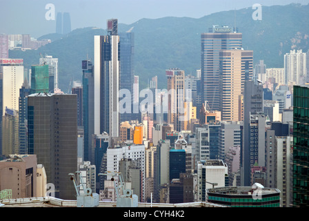 Überblick über Hong Kong zeigt Hochhaus Unterkunft und Business development Stockfoto