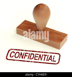 Vertraulichen Stempel zeigt Private Korrespondenz Stockfoto