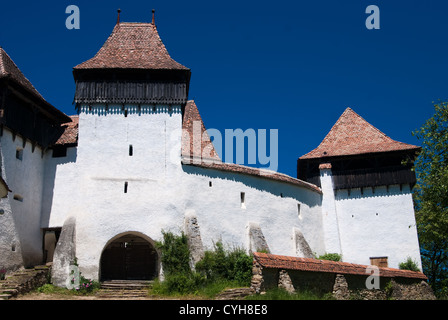 Deutsch-Weißkirch, Wehrkirche in Rumänien Stockfoto