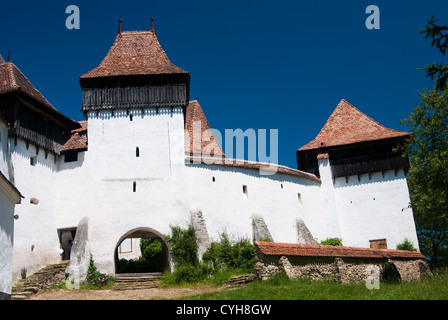 Deutsch-Weißkirch, Wehrkirche in Rumänien Stockfoto