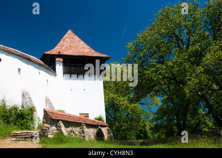 Deutsch-Weißkirch, Wehrkirche in Rumänien Stockfoto