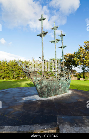 Die nationalen Famine Memorial des Künstlers John Behan, in Murrisk, an den Ufern des Clew Bay, County Mayo, Irland Stockfoto