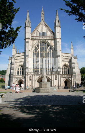 Kathedrale Westfassade Winchester Hampshire England UK Stockfoto