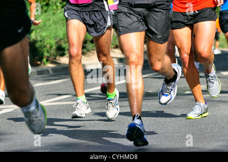 Gruppe von Marathon Racer ausgeführt Stockfoto