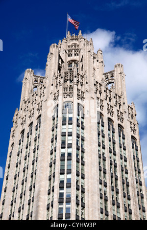 Tribune Building, Chicago, Illinois, Amerika Stockfoto