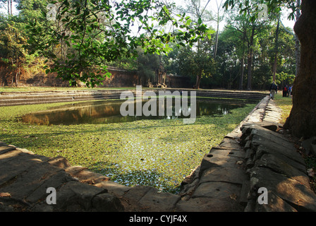 Kambodscha, Angkor Thom, Königspalast Gehäuse ein Teich Stockfoto